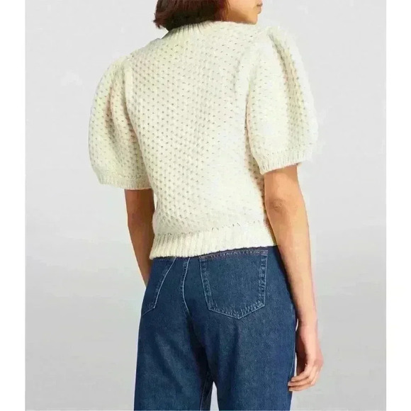 New NWT Anine Bing Puff-Sleeve Brittany Sweater Sz L Retails $440 - Picture 8 of 11